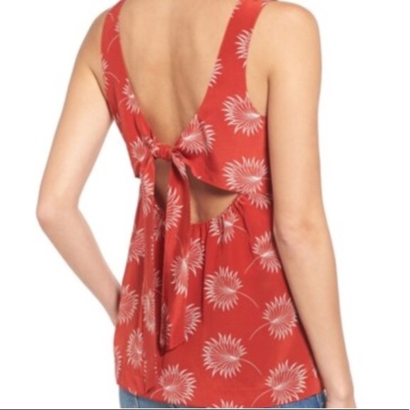 Madewell Tops - MADEWELL Silk Tie Back Top